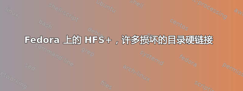 Fedora 上的 HFS+，许多损坏的目录硬链接 