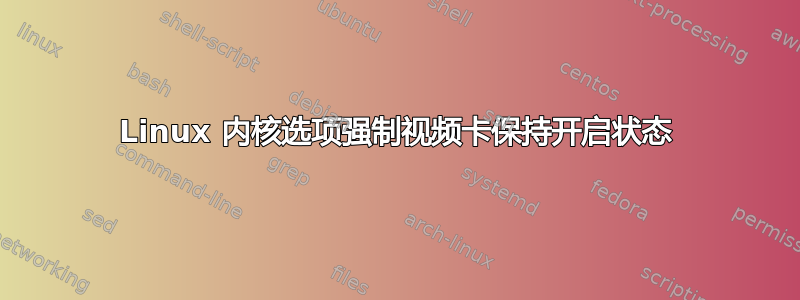 Linux 内核选项强制视频卡保持开启状态