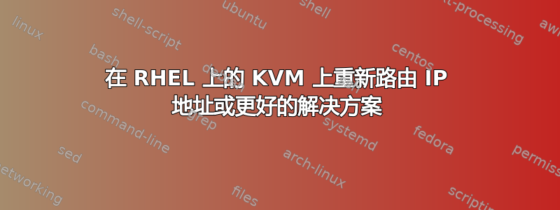 在 RHEL 上的 KVM 上重新路由 IP 地址或更好的解决方案