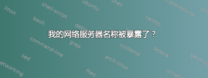 我的网络服务器名称被暴露了？