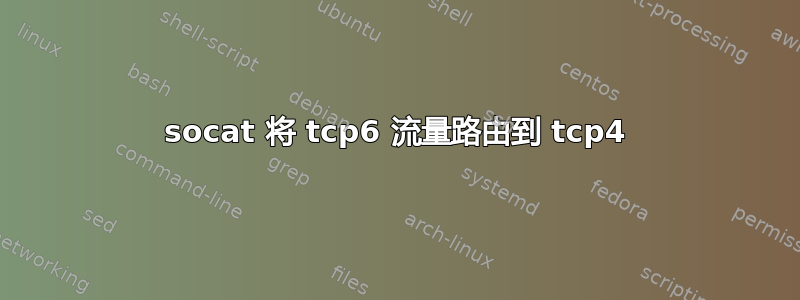 socat 将 tcp6 流量路由到 tcp4