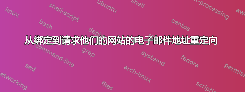 从绑定到请求他们的网站的电子邮件地址重定向