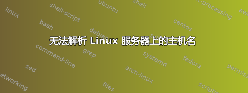 无法解析 Linux 服务器上的主机名