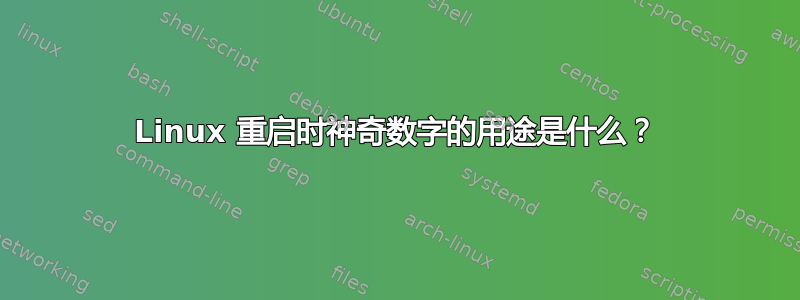 Linux 重启时神奇数字的用途是什么？