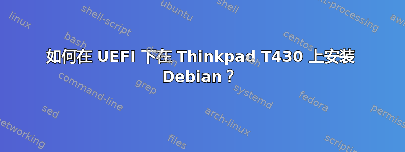 如何在 UEFI 下在 Thinkpad T430 上安装 Debian？