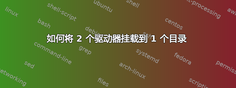 如何将 2 个驱动器挂载到 1 个目录