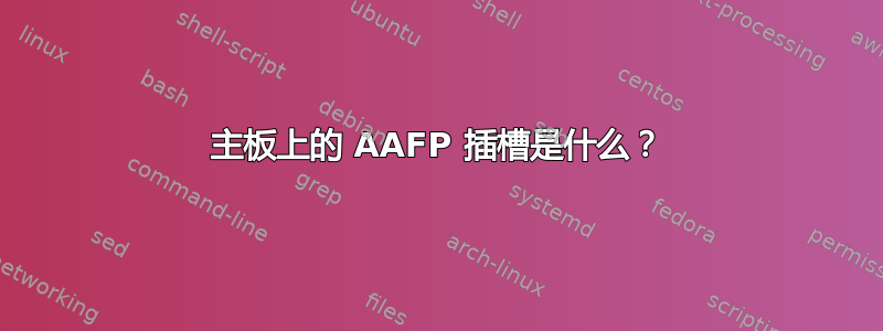 主板上的 AAFP 插槽是什么？