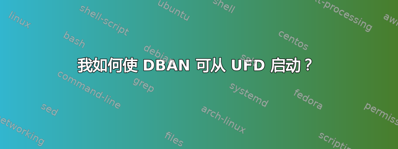 我如何使 DBAN 可从 UFD 启动？