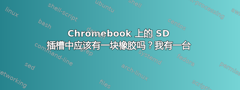 Chromebook 上的 SD 插槽中应该有一块橡胶吗？我有一台