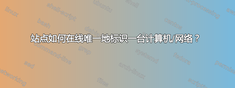 站点如何在线唯一地标识一台计算机/网络？