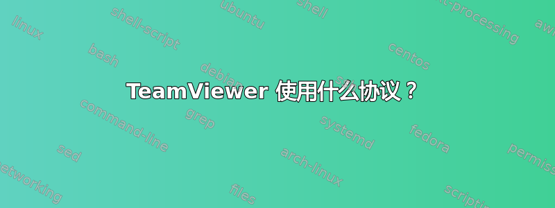 TeamViewer 使用什么协议？