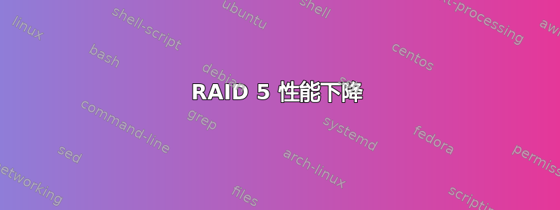 RAID 5 性能下降