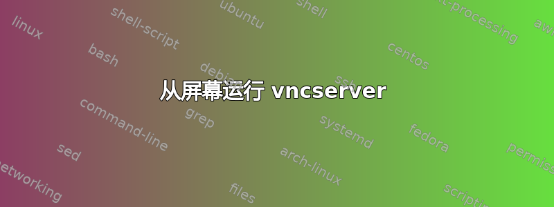 从屏幕运行 vncserver