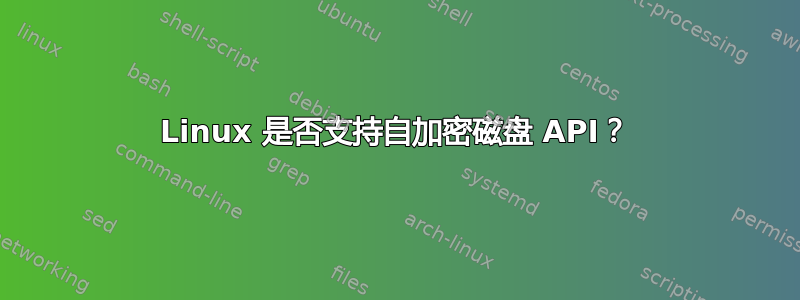 Linux 是否支持自加密磁盘 API？