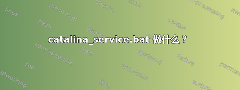 catalina_service.bat 做什么？