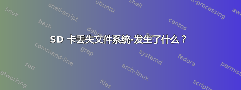 SD 卡丢失文件系统-发生了什么？