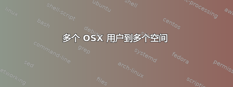 多个 OSX 用户到多个空间