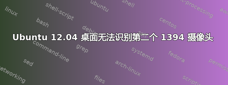 Ubuntu 12.04 桌面无法识别第二个 1394 摄像头