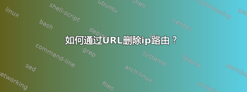 如何通过URL删除ip路由？