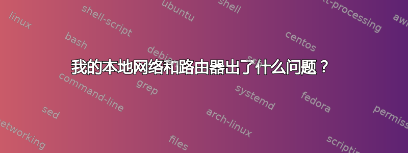 我的本地网络和路由器出了什么问题？