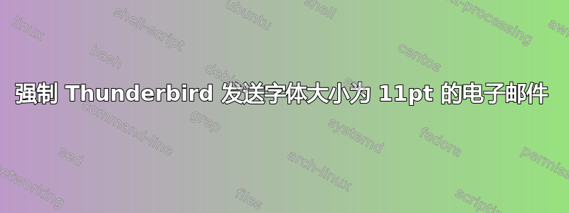 强制 Thunderbird 发送字体大小为 11pt 的电子邮件