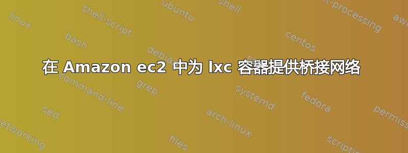 在 Amazon ec2 中为 lxc 容器提供桥接网络