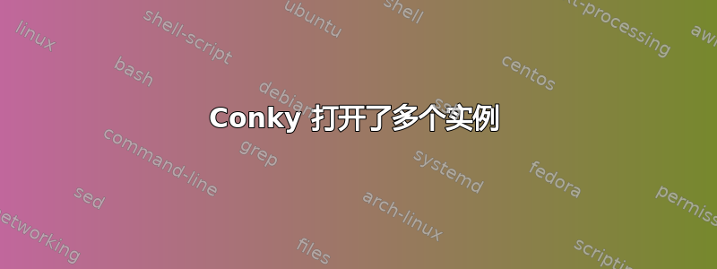 Conky 打开了多个实例