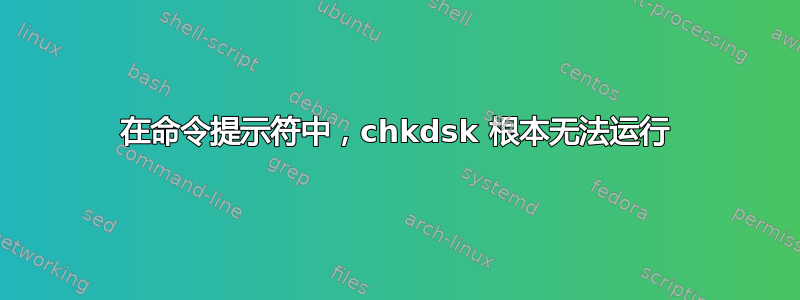 在命令提示符中，chkdsk 根本无法运行