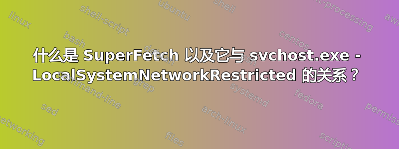 什么是 SuperFetch 以及它与 svchost.exe - LocalSystemNetworkRestricted 的关系？