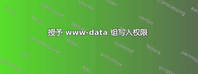 授予 www-data 组写入权限