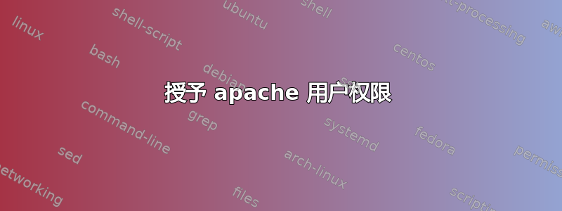 授予 apache 用户权限