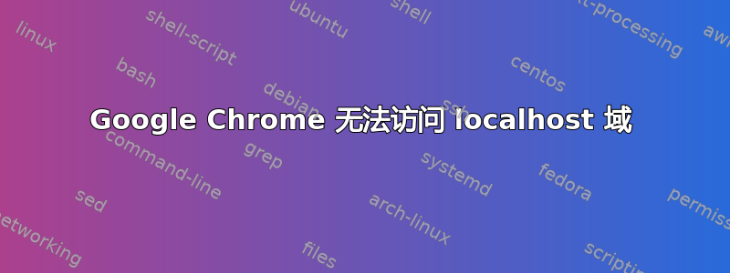 Google Chrome 无法访问 localhost 域