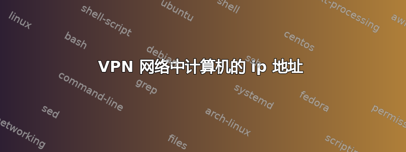 VPN 网络中计算机的 ip 地址