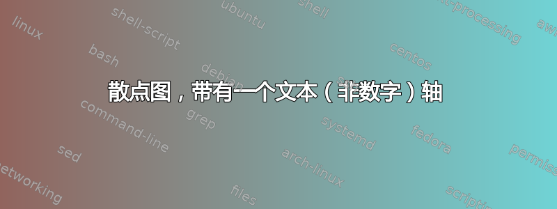 散点图，带有一个文本（非数字）轴