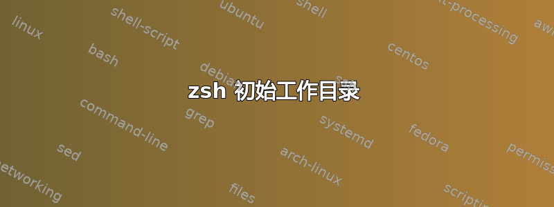 zsh 初始工作目录