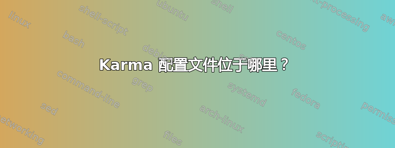 Karma 配置文件位于哪里？