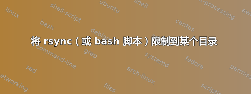 将 rsync（或 bash 脚本）限制到某个目录