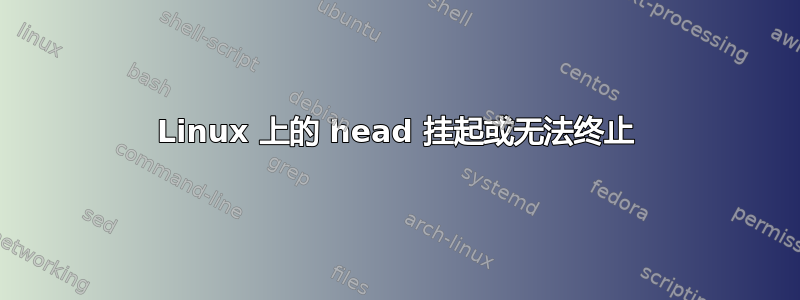 Linux 上的 head 挂起或无法终止