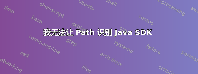 我无法让 Path 识别 Java SDK