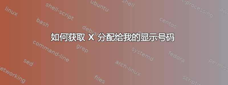 如何获取 X 分配给我的显示号码