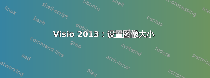 Visio 2013：设置图像大小