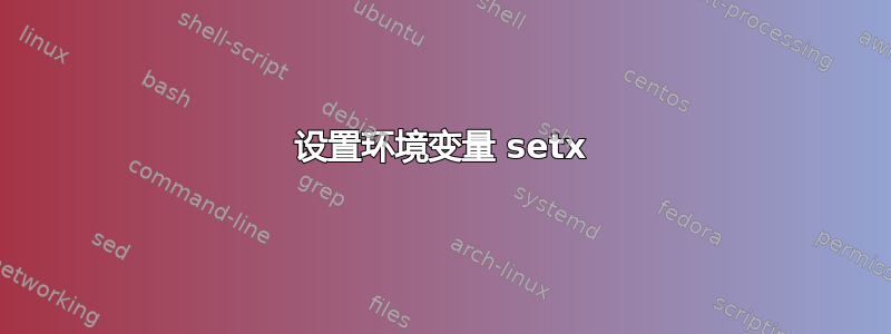 设置环境变量 setx