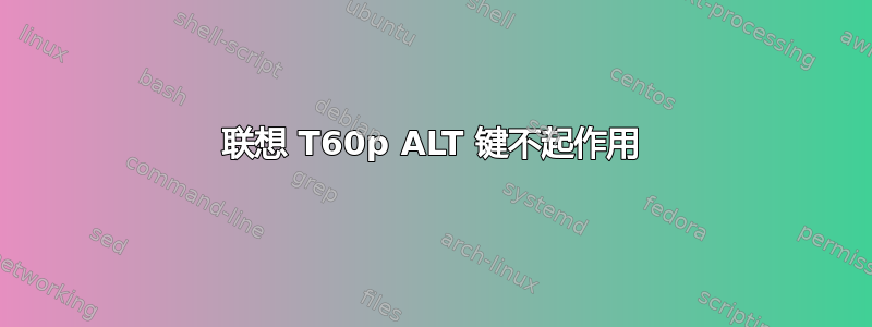 联想 T60p ALT 键不起作用