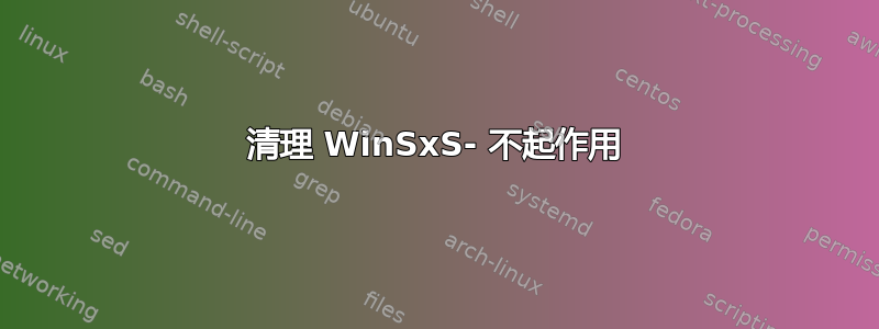 清理 WinSxS- 不起作用