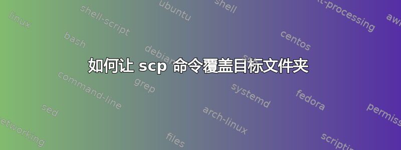 如何让 scp 命令覆盖目标文件夹