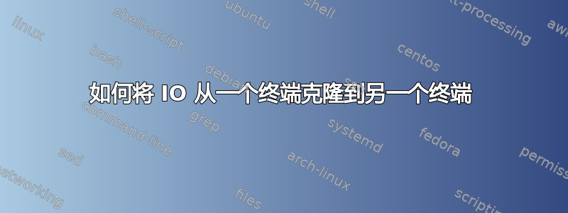 如何将 IO 从一个终端克隆到另一个终端