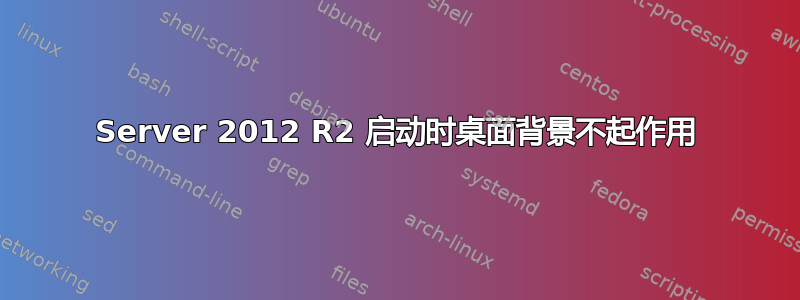 Server 2012 R2 启动时桌面背景不起作用