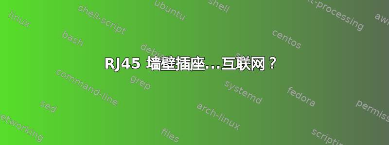 RJ45 墙壁插座...互联网？