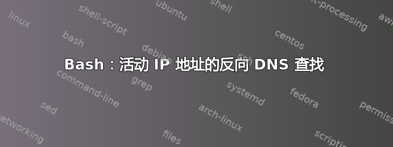 Bash：活动 IP 地址的反向 DNS 查找