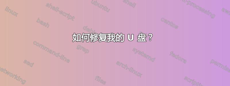 如何修复我的 U 盘？